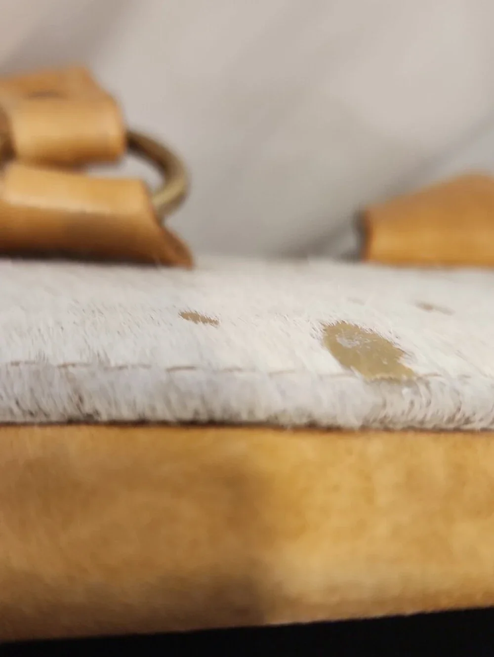 Vintage And Rare Glenda Gies Weekender / Doctor Bag Haired Cowhide, Leather Body